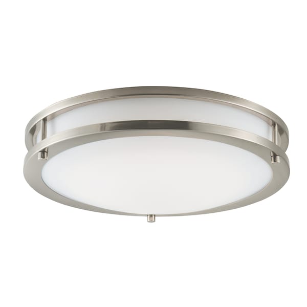 Maxim Lighting Linear LED 1-Light 14" Wide Satin Nickel Flush Mount Light 55543WTSN - main